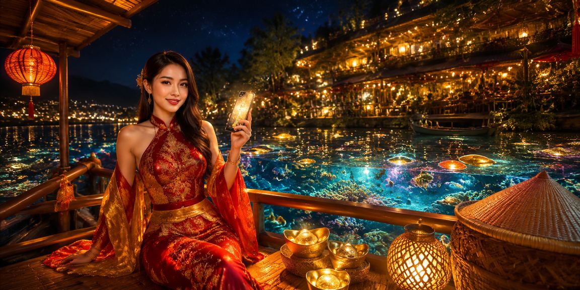 Người dùng chơi casino trên di động với nón lá tại Đà Lạt
