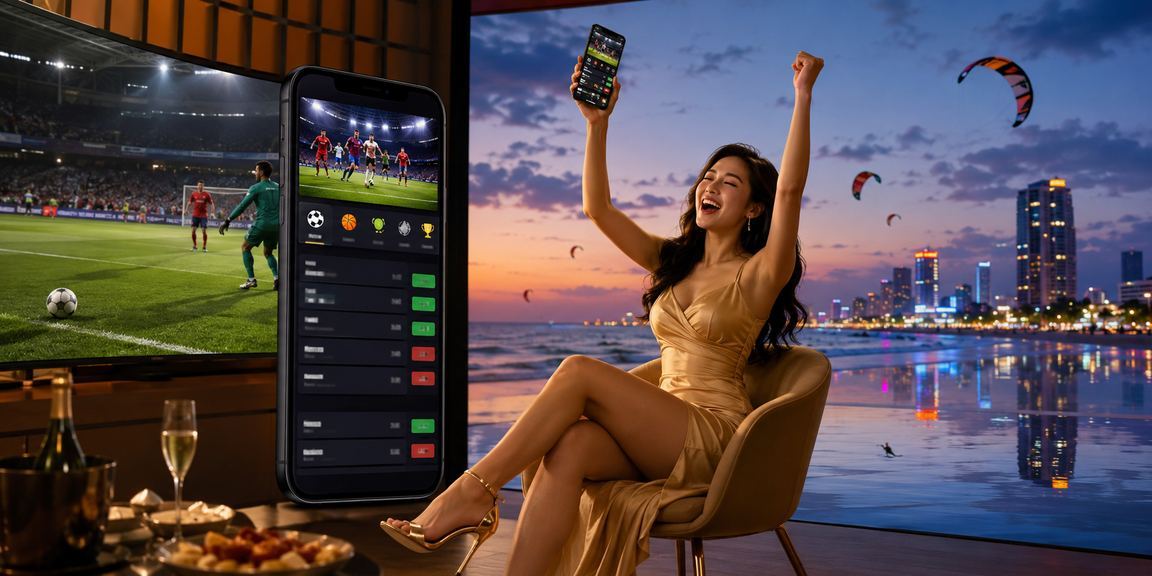 Người chơi cá cược thể thao trên điện thoại tại Mũi Né